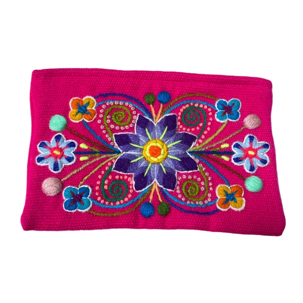 Peruvian Fuchsia pouch made in Peru by Andean locals (NEW)